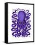 Purple Octopus-Fab Funky-Framed Stretched Canvas