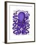 Purple Octopus-Fab Funky-Framed Art Print