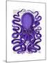 Purple Octopus-Fab Funky-Mounted Art Print