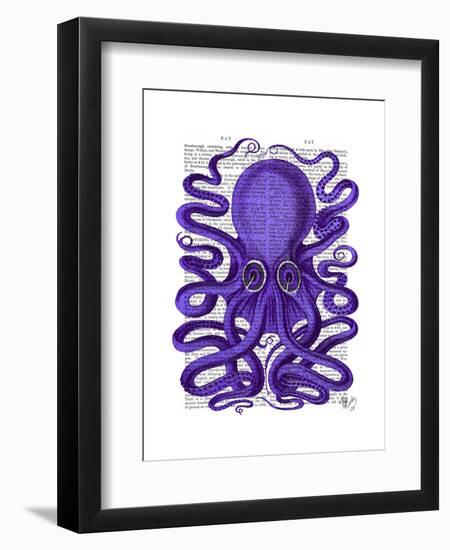 Purple Octopus-Fab Funky-Framed Art Print