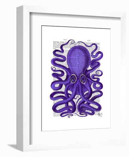 Purple Octopus-Fab Funky-Framed Art Print