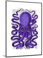 Purple Octopus-Fab Funky-Mounted Art Print