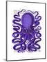 Purple Octopus-Fab Funky-Mounted Art Print
