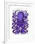 Purple Octopus-Fab Funky-Framed Art Print