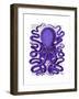 Purple Octopus-Fab Funky-Framed Art Print