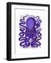 Purple Octopus-Fab Funky-Framed Art Print