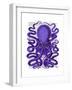 Purple Octopus-Fab Funky-Framed Art Print