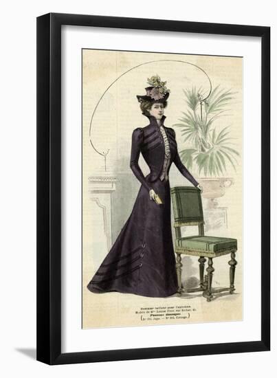 Purple Open Bodice 1899-null-Framed Art Print