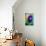 Purple Orb Swirls-null-Art Print displayed on a wall