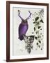 Purple Owl with Antlers-Fab Funky-Framed Art Print