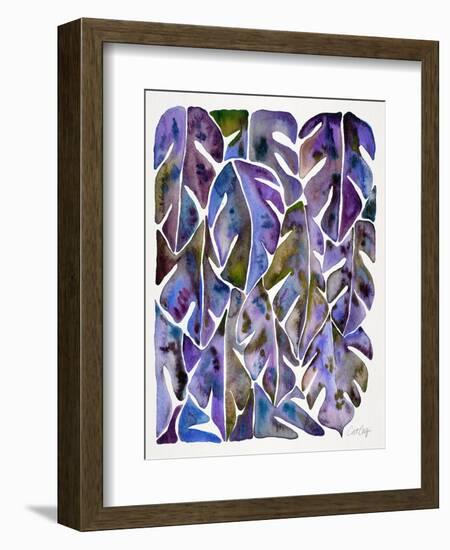 Purple Philodendron-Cat Coquillette-Framed Art Print