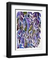 Purple Philodendron-Cat Coquillette-Framed Art Print