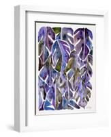 Purple Philodendron-Cat Coquillette-Framed Art Print