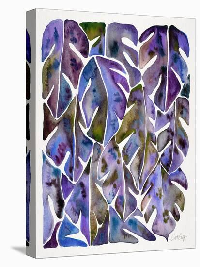 Purple Philodendron-Cat Coquillette-Stretched Canvas