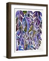 Purple Philodendron-Cat Coquillette-Framed Art Print