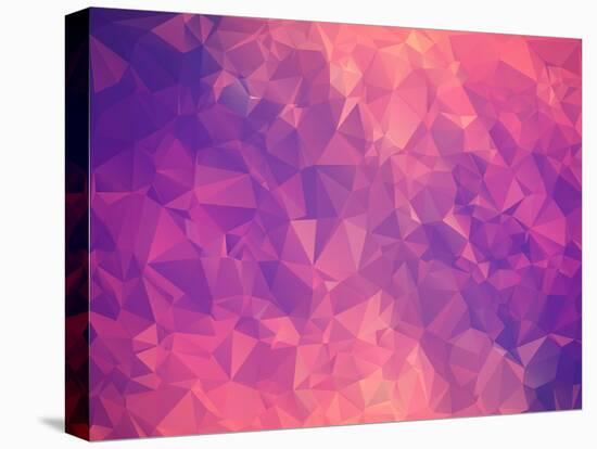 Purple Pink Abstract Background Polygon-Talashow-Stretched Canvas