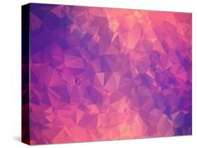 Purple Pink Abstract Background Polygon-Talashow-Stretched Canvas