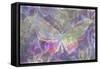 Purple Pink Butterfly Watercolor-Cora Niele-Framed Stretched Canvas