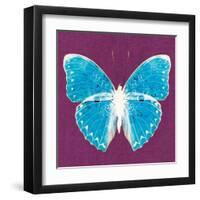 Purple Pop Butterfly-Christine Caldwell-Framed Art Print