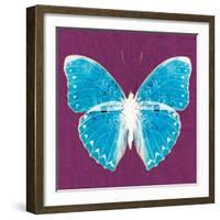 Purple Pop Butterfly-Christine Caldwell-Framed Art Print