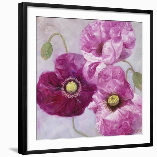 Purple Poppies I-li bo-Framed Giclee Print