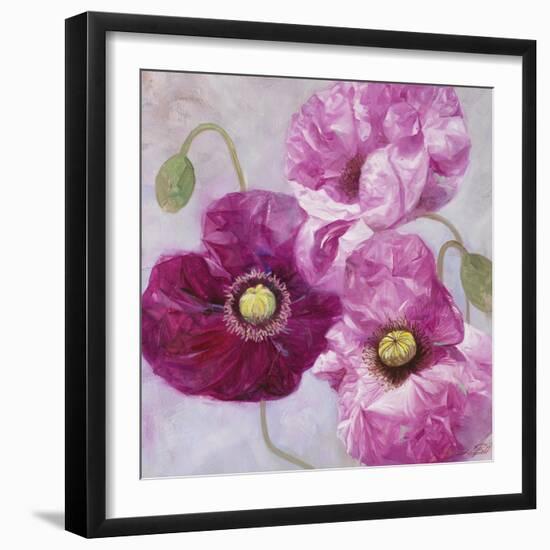 Purple Poppies I-li bo-Framed Giclee Print