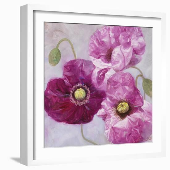 Purple Poppies I-li bo-Framed Giclee Print