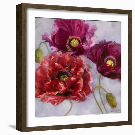 Purple Poppies II-li bo-Framed Giclee Print