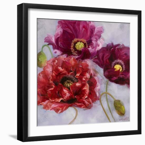 Purple Poppies II-li bo-Framed Giclee Print