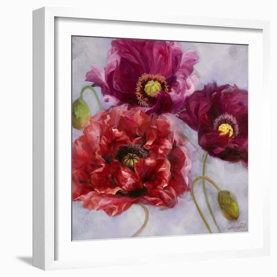 Purple Poppies II-li bo-Framed Giclee Print