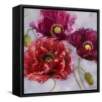 Purple Poppies II-li bo-Framed Stretched Canvas