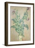Purple Poppies-Claude Monet-Framed Premium Giclee Print