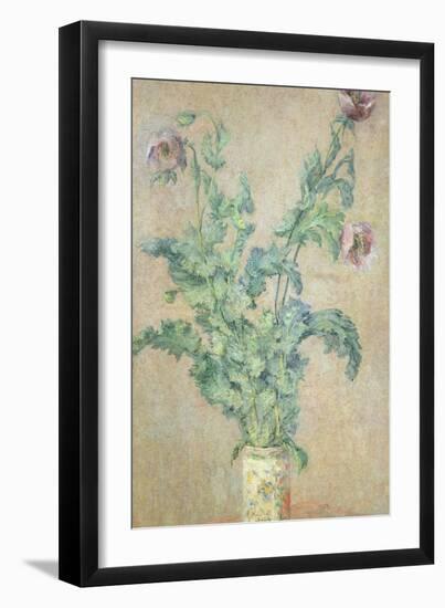 Purple Poppies-Claude Monet-Framed Premium Giclee Print