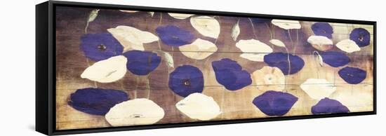 Purple Poppies-Jace Grey-Framed Stretched Canvas