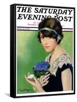 "Purple Posey," Saturday Evening Post Cover, May 22, 1926-Penrhyn Stanlaws-Framed Stretched Canvas