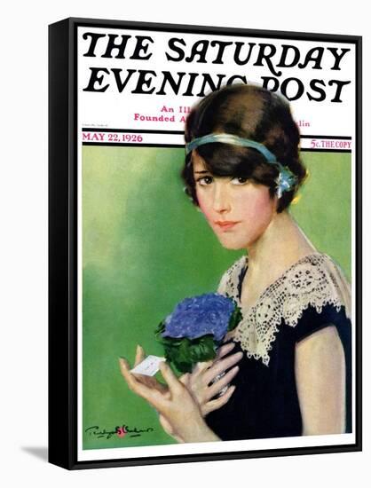 "Purple Posey," Saturday Evening Post Cover, May 22, 1926-Penrhyn Stanlaws-Framed Stretched Canvas