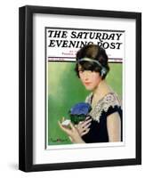 "Purple Posey," Saturday Evening Post Cover, May 22, 1926-Penrhyn Stanlaws-Framed Giclee Print