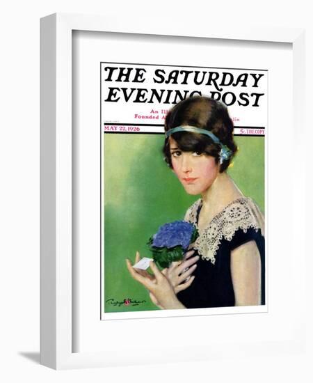 "Purple Posey," Saturday Evening Post Cover, May 22, 1926-Penrhyn Stanlaws-Framed Giclee Print