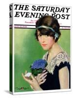 "Purple Posey," Saturday Evening Post Cover, May 22, 1926-Penrhyn Stanlaws-Stretched Canvas
