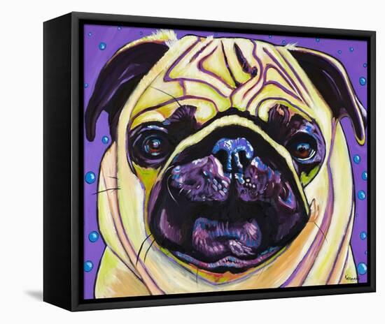 Purple Pug-Kathryn Wronski-Framed Stretched Canvas