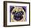 Purple Pug-Kathryn Wronski-Framed Art Print