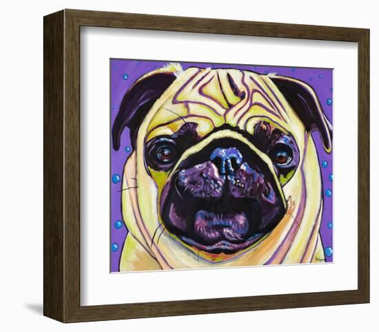 Purple Pug-Kathryn Wronski-Framed Art Print