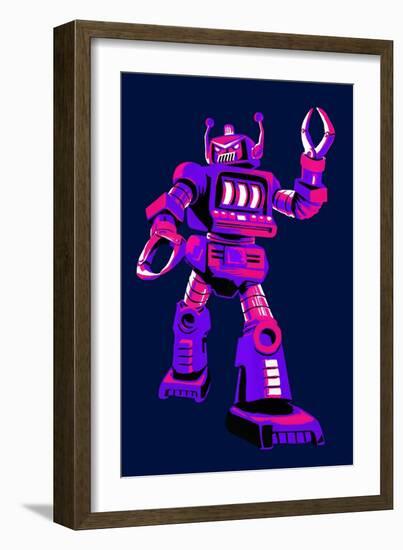 Purple Robot-Lantern Press-Framed Art Print