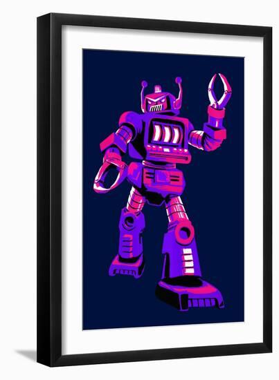 Purple Robot-Lantern Press-Framed Art Print