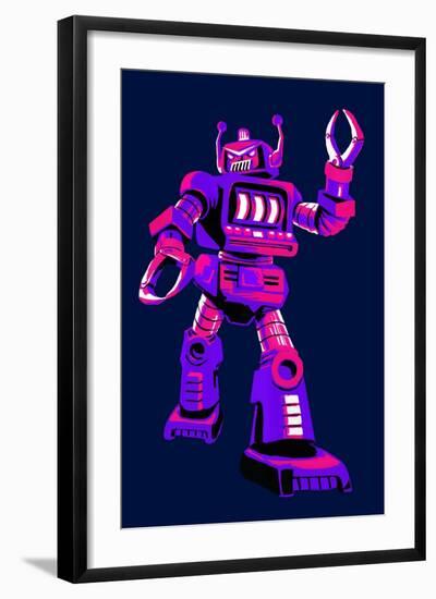 Purple Robot-Lantern Press-Framed Art Print