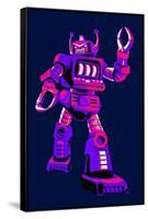 Purple Robot-Lantern Press-Framed Stretched Canvas