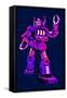 Purple Robot-Lantern Press-Framed Stretched Canvas