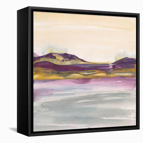 Purple Rock Dawn I Gold-Chris Paschke-Framed Stretched Canvas