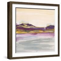 Purple Rock Dawn I Gold-Chris Paschke-Framed Art Print