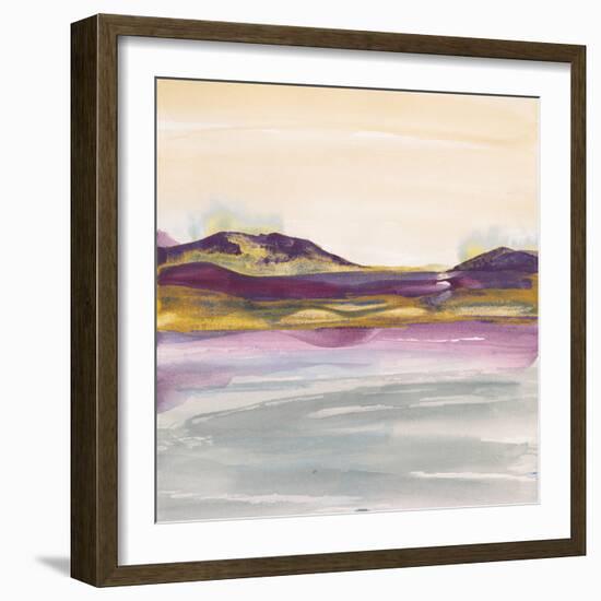 Purple Rock Dawn I Gold-Chris Paschke-Framed Art Print